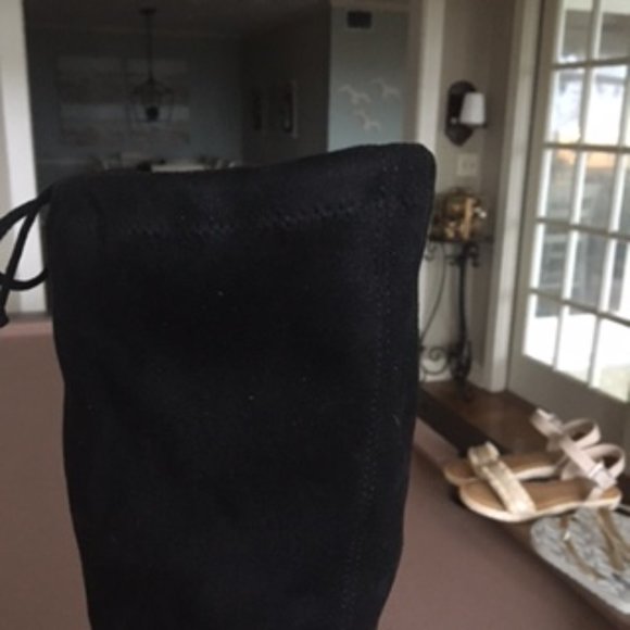 GIANNI BINI Trillia Suede Like Over-the-Knee Block Heel Boots, New, Black 6 - Picture 8 of 14